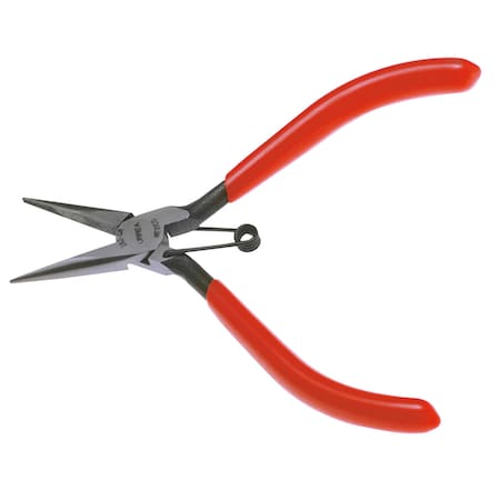 Urrea Pliers, Long nose, non cutting with spring 4-3/4" 282GR